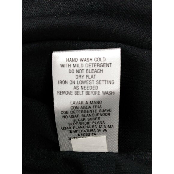 Sandra Darren Sz 8 Sweater Dress Sheath Black Gold Zigzag 3/4 Sleeve Knee Length - Picture 6 of 6